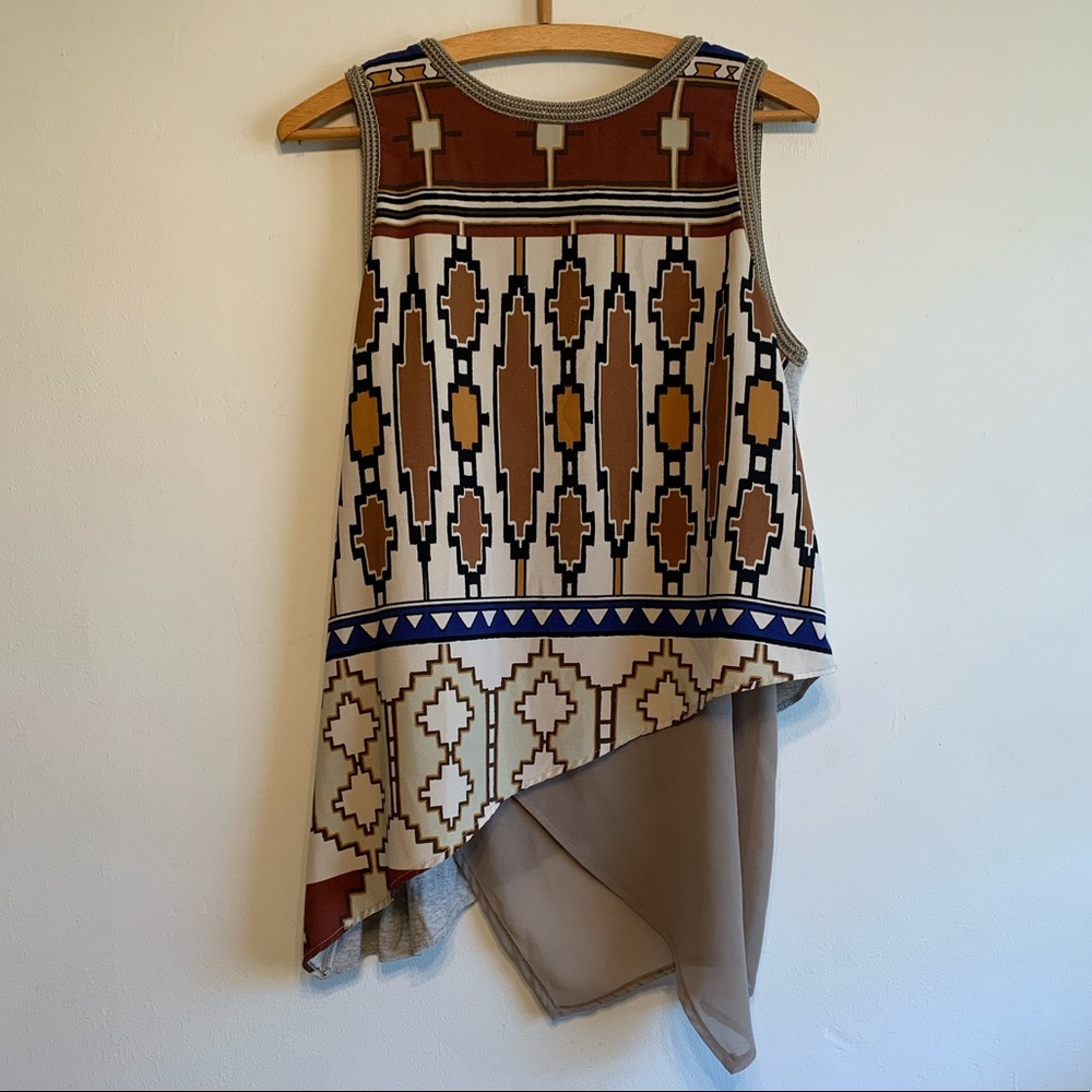 Zara Geometric Blouse, Size M